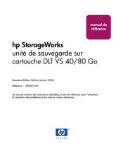 HP StorageWorks DLT VS 40 Go Manuel De Référence