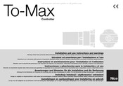 Nice To-Max Instructions Et Avertissements Pour L'installation Et L'utilisation