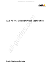 Axis A8105-E Guide D'installation