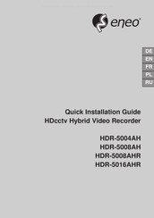 Eneo HDR-5016AHR Guide D'installation Rapide