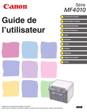 Canon MF4010 Série Guide De L'utilisateur