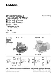 Siemens BG 180 M 200 L Serie Instructions