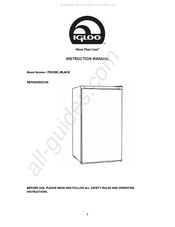 Igloo FR328C-BLACK Manuel D'instructions