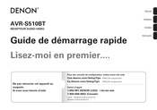 Denon AVR-S510BT Guide De Démarrage Rapide