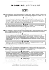 Sanus VisionMount MF215 Instructions D'installation