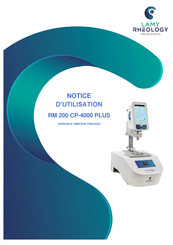 Lamy Rheology RM 200 CP4000 PLUS Notice D'utilisation