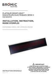 Bromic Heating Platinum Smart-Heat Electric II Serie Mode D'emploi