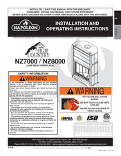 Napoleon HIGH COUNTRY NZ7000 Instructions D'installation Et D'opération