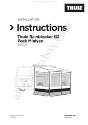 Thule Rainblocker G2 Pack Minivan 301329 Instructions D'installation