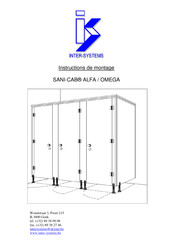 Inter-Systems SANI-CAB OMEGA Instructions De Montage