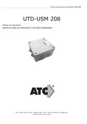 ATC UTD-USM 208 Instructions De Montage Et De Fonctionnement