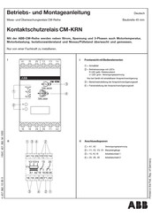 Abb CM-KRN Instructions De Service Et De Montage