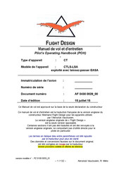 FLIGHT DESIGN CTLS-LSA Manuel D'entretien