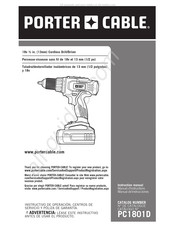 Porter Cable PC1801D Manuel D'instructions