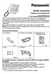 Panasonic KX-NT321C Guide Sommaire