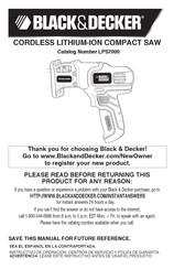 Black & Decker LPS7000 Mode D'emploi