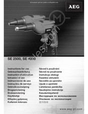 AEG SE 4000 Instructions D'utilisation