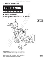 Craftsman professional C950-52301-0 Manuel De L'opérateur