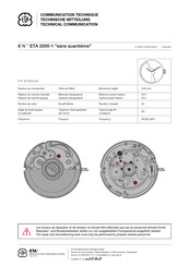 eta 2000-1 Document Technique