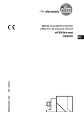 IFM Electronic Efector 100 GM505S Notice D'utilisation Originale