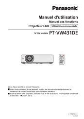 Panasonic PT-VW430 Manuel D'utilisation