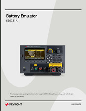 Keysight E36731A Manuel D'instructions