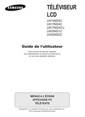 Samsung LW20M22C Guide De L'utilisateur