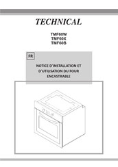 VESTEL TECHNICAL TMF60X Notice D'installation Et D'utilisation