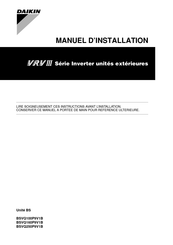 Daikin VRV III BSVQ160P9V1B Manuel D'instructions
