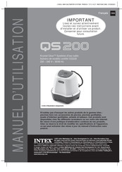 Intex Krystal Clear QS200 Manuel D'utilisation