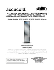 Summit Commercial Accucold ACR1107 Serie Mode D'emploi