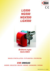 Unigas NGX550 Manuel D'installation, D'utilisation Et D'entretien