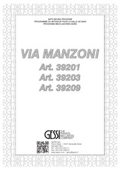 Gessi VIA MANZONI 39203 Mode D'emploi