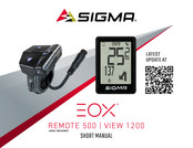 Sigma EOX REMOTE 500 Bref Instructions