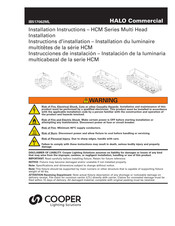 Cooper Lighting Solutions Halo HCM Serie Instructions D'installation