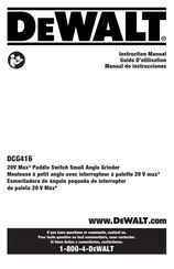 DeWalt DCG416T2 Guide D'utilisation
