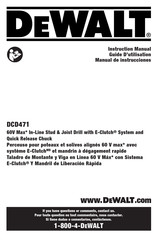 DeWalt DCD471B Guide D'utilisation