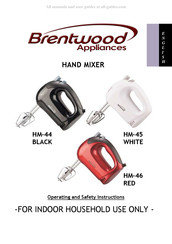 Brentwood Appliances HM-46 Consignes De Sécurité Et De Fonctionnement