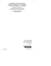 Kohler K-15631 Guide D'installation Et D'entretien