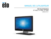 Elo Touch Solutions E125496 Manuel De L'utilisateur