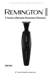 Remington T Série Mode D'emploi