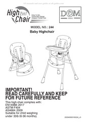 DOM FAMILY High 2 in 1 Chair 244 Instructions