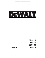 DeWalt DE9216 Mode D'emploi