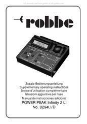 ROBBE POWER PEAK Infinity 2 LI Notice D'utilisation Complémentaire