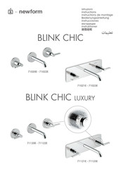 newform BLINK CHIC LUXURY 71122E Instructions De Montage