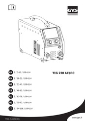 GYS TIG 220 AC/DC Mode D'emploi