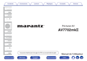 Marantz AV7702mkII Manuel De L'utilisateur