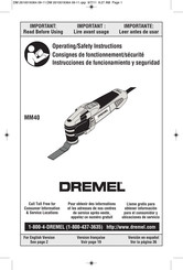Bosch Dremel Multi-Max MM40-05 Consignes De Fonctionnement/Sécurité