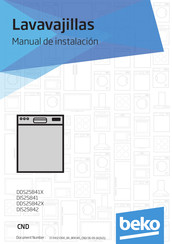 Beko DDS25842X Manuel D'installation