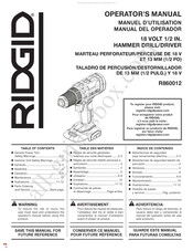 Ridgid R860012 Manuel D'utilisation